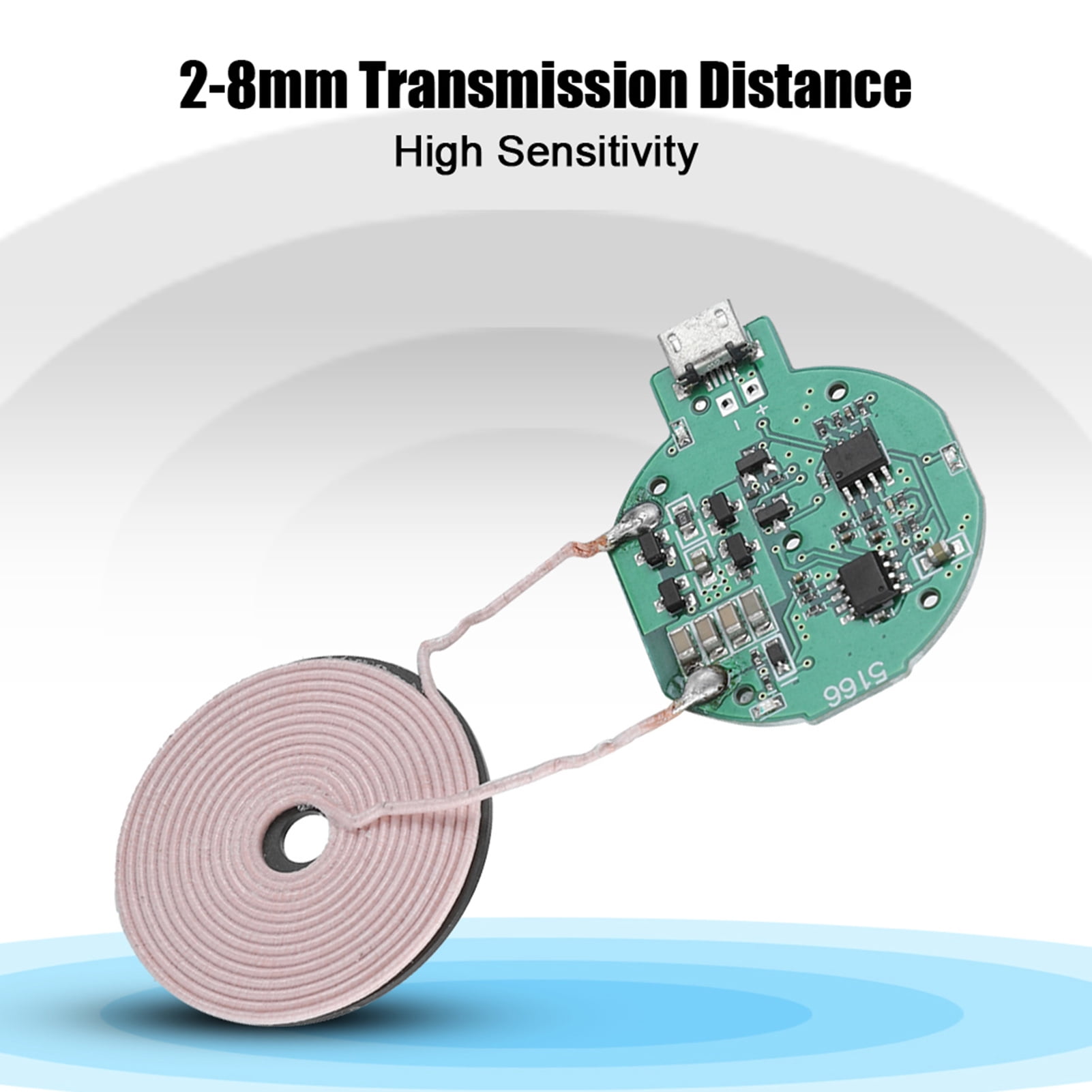 Wireless Charger Transmitter Module, DIY Wireless Charger, Wide Compatibility Long Transmission Distance For All Qi Standard Phones