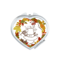 thumbnail image 1 of Garland Thanksgiving Day Pattern Heart Mirror Travel Magnification Portable Handheld Pocket Makeup, 1 of 3