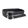 thumbnail image 1 of 2 Pcs Sangle de Chaussure Détachable Réglable Flexible en Cuir Attache Cheville Remplacement Bande Antidérapante pour Femmes Dames, Noir Mat, 1 of 8