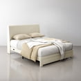 thumbnail image 3 of Homy Casa Upholstered Queen Bed Frame with Portable Bedside Tray Table, 3 of 12