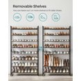 thumbnail image 3 of Songmics Home - 8-Tier Metal Shoe Rack for Garage with Adjustable Flat or Angled Shelves, Black, 3 of 9