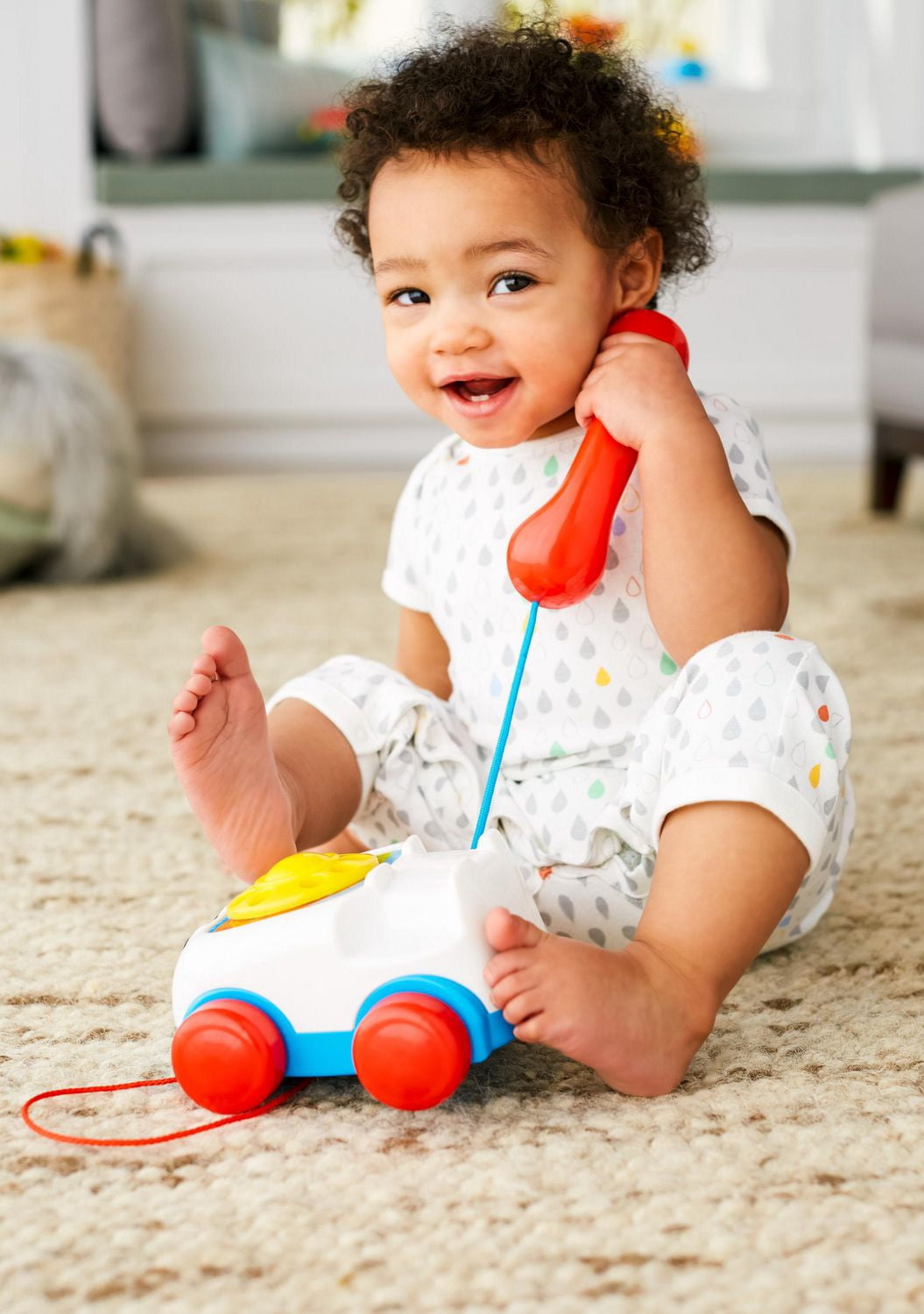 Fisher-Price Téléphone Animé, jouet à tirer pour bébés et tout-petits