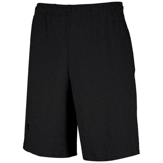 Adult Basic Cotton Pocket Shorts, Black - Medium
