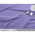 thumbnail image 3 of Soimoi Purple Rayon Fabric Flower Floral Printed Fabric 1 Yard 58 Inch Wide, 3 of 3