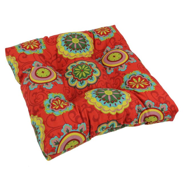 19-inch Squared Spun Polyester Tufted Dining Chair Cushion