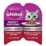 Whiskas Perfect Portions Poulet & Boeuf Entrée coupes dans la nourriture de chat humide gracieuse
