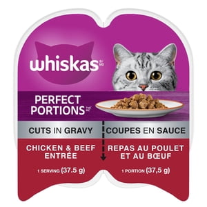Whiskas Perfect Portions Poulet & Boeuf Entrée coupes dans la nourriture de chat humide gracieuse