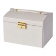 thumbnail image 2 of Vaidha Jewelry Box With Lock And Mirror Jewelry Organizer Storage Case With 3-Layers Display For Earrings Bracelets Rings Watches, 2 of 7