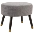 thumbnail image 3 of Convenience Concepts Designs4Comfort Tabouret Ottoman Mi-Siècle en Tissu Gris, 3 of 3