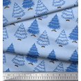 thumbnail image 2 of Soimoi Crepe Silk Fabric Christmas Tree Block Fabric Prints by Yard 42 Inch Wide, 2 of 3