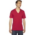 thumbnail image 1 of American Apparel T-Shirt Unisexe à Manches Courtes Col en V, m, Rouge, 1 of 1