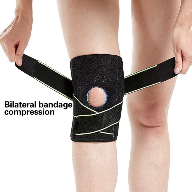 Cagogo Genouillères de Compression à Moins de 5 $, Genouillères de Compression, Attelle de Soutien de Genou de Sport, Protection de Genou pour Cyclisme et Course, Protège-Genou à Sangle Élastique, Matériau Néoprène Respirant, Conception Antidérapante