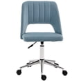 thumbnail image 1 of Vinsetto Armless Office Chair Swivel Computer Desk Chair, Sky Blue, 1 of 10