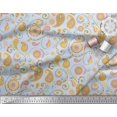 thumbnail image 4 of Soimoi Blue polyester Crepe Fabric Mandala & Paisley Printed Craft Fabric by the Yard 42 Inch Wide, 4 of 4