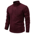 thumbnail image 2 of LIaqionyy Chandail pour Hommes Grande Taille Col Rond Tricot Manches Longues Hauts Chauds Automne Hiver Chandails, 2 of 4