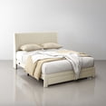 thumbnail image 4 of Homy Casa Upholstered Queen Bed Frame with Portable Bedside Tray Table, 4 of 12
