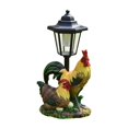 thumbnail image 2 of jinwen Garden Statue Solar Post Lamp Lawn Ornament for Spring Summer Decor Lifelike Chicken, 2 of 9