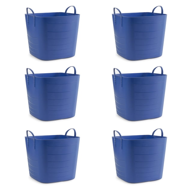 Life Story Tub Panier 6,6 Gallons Bac de Rangement en Plastique avec Poignées (Lot de 6)