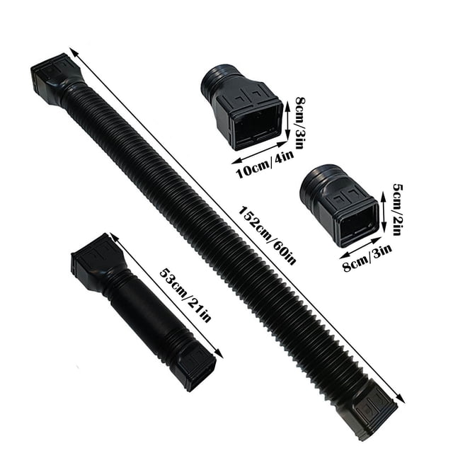 JJKBVCLO Adjustable Downspout Extension Corrugated Drain Pipe Flexible Outdoor Gutter Water Spout For Rainwater Downspouts