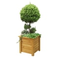thumbnail image 2 of VegTrug 15" Square Wooden Planter - Natural, 2 of 2