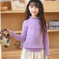 thumbnail image 2 of Posijego Girls Turtleneck Sweaters Ribbed Knit Long Sleeve Sweater T-Shirts Winter Slim Basic Tee Tops for Little Girls, 2 of 5
