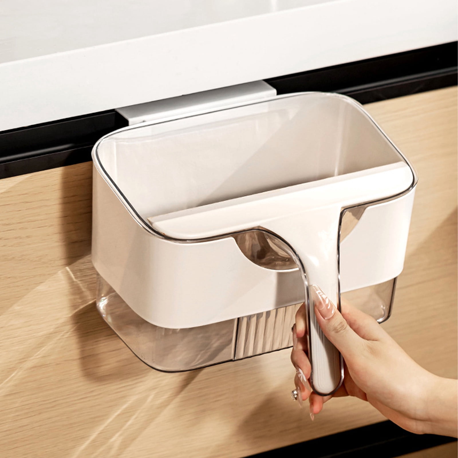Vaidha Kitchen Waste Bin Wall-mounted Household With Scraper Kitchen Table Hotel Cleaning Tools Cabinet Door Hanging Special Use