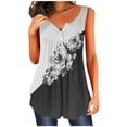thumbnail image 2 of SMihono Hauts pour Femmes Débardeur pour Femmes Mode Débardeur d'Été pour Femmes à Col en V Sans Manches Imprimé Débardeur Décontracté Blouse Débardeur pour Femmes Hauts d'Été pour Femmes, 2 of 5