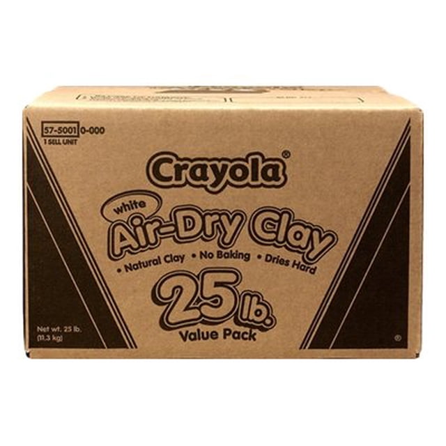 Crayola Air-Dry Durable Modeling Clay, 25 lbs, White