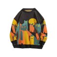 thumbnail image 2 of EGNMCR Chandail pour Homme Homme Tenue de Couple Mode Doux Manches Longues Col Rond Chandail Tricoté, 2 of 4
