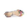thumbnail image 4 of BLISSFUL STEP Women's Shoes Solid Color Open Toe Block High Heels Summer Sandals Blue White 10.5, 4 of 7