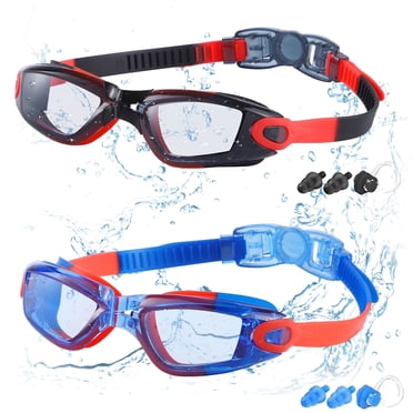 Ochapa Kids Swim Goggles, 2 Pack Swimming Goggles for Swimming 4-14, Goggles Swimming for Boys and Girls, Anti Fog Swim Goggles with UV Protection