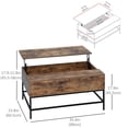 thumbnail image 3 of HOMCOM Lift Top Coffee Table with Hidden Storage Compartment Lift Tabletop, 3 of 10