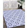 thumbnail image 3 of Ahgly Tapis Rond Lavable en Machine Intérieur Transitionnel Bleu Lavande, 3 Pieds Rond, 3 of 7