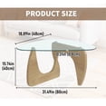 thumbnail image 2 of ClinQ 31.5" Coffee Table for Living Room, Mid Century Modern Center Table with Clear Glass Top and Cherry Wood Base, Transparent/Cherry, 2 of 6