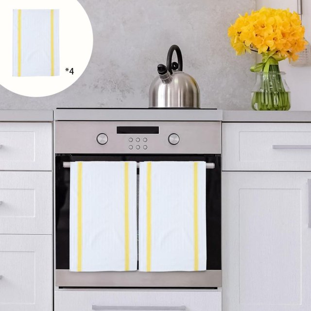 Feltree 4pcs Polyester Blended Kitchen Towels Table Cloths