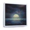 thumbnail image 3 of Designart Super Lune sur la mer II ART MURAL À CADRE FLOTTÉ, 3 of 3