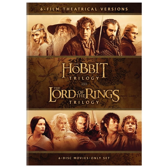 Terre du Milieu Collection de 6 Films, Version Cinéma (DVD), en vedette Elijah Wood, Ian McKellan, et Orlando Bloom [2015]