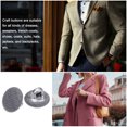 thumbnail image 5 of Unique Bargains 10pcs 16L Fabric Cloth Covered Button 10mm Round Metal Shank Sewing Buttons for Suits Dress Blouses, Grey, 5 of 5