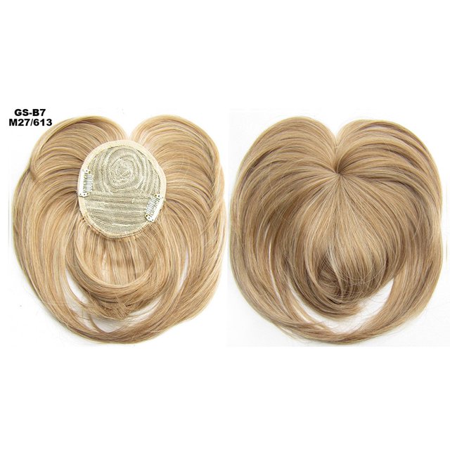 EGNMCR Perruques Cheveux Humains Femmes Perruque Soyeuse à Clip Topper Perruque Fibre Thermique Perruque Cheveux Mode Topper Fiber