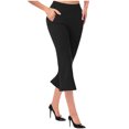 thumbnail image 1 of Penkiiy Women's High Waist Pull-On Flared Tummy Control Pants, Black, M, 1 of 7