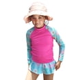 thumbnail image 2 of Sunnyoo Toddler Girls 2 Piece Swimsuit Long Sleeve Rash Guard & Shorts Swimwear, Sizes 12M-5T, 2 of 8