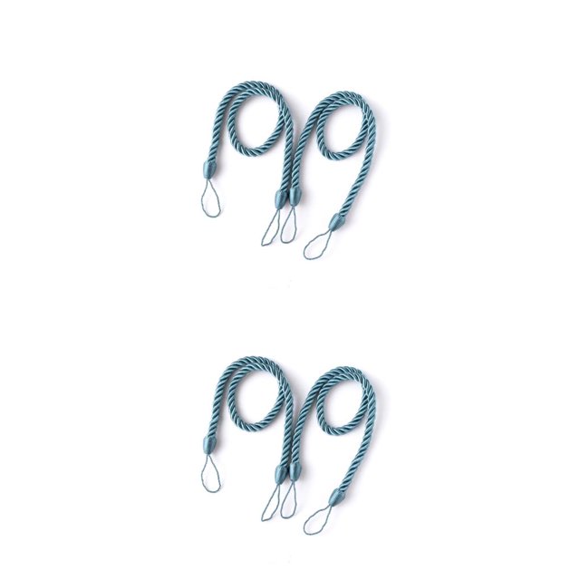 stanreset 1/2/3/5 2pcs Maison Hôtel Polyester Rideau Retenue Salon Drapé Cravate Draperies Décoratif Support Ondulé Corde Gris Bleu 2PCS