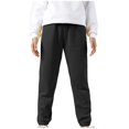 thumbnail image 3 of CHUANK Kids Boys Girls Sweatpants Workout Pants High Waisted Drawstring Trackpants Cinch Bottom Trousers, 3 of 5