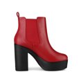 thumbnail image 3 of Unique Bargains Bottines Chelsea à Talons Hauts Épais à Plateforme pour Femmes, 3 of 7