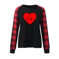 thumbnail image 5 of Pisexur Chandail en Molleton de la Saint-Valentin pour Femmes Mode Ample Imprimé Cœur Blouse à Manches Longues Col Rond Pull Décontracté, 5 of 5