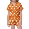thumbnail image 2 of MIASHUI Girls Rainbow Pattern Short Sleeve Shorts Pajamas Set 2-Piece Outfits,Orange,12-13 Years, 2 of 4