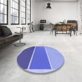 thumbnail image 4 of Ahgly Company Machine Washable Indoor Square Transitional Day Sky Blue Area Rugs, 6' Square, 4 of 7