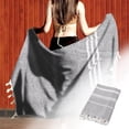 thumbnail image 2 of Serviette de Plage Turque Antiadhésive Motif Rayé Sable pour Adultes Châle de Sauna Extérieur, 2 of 6