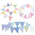 thumbnail image 2 of 3 Pcs Bannière de Drapeau en Papier Triangle Décoration de Fête Suspendue, 2 of 8