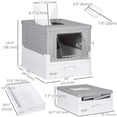 thumbnail image 3 of PawHut Enclosed Cat Litter Box with Scoop, Tray, Top Entry, Foldable, Grey, 3 of 10